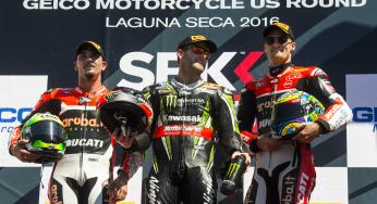 WorldSBK: Sykes wint tweede race in Laguna Seca, DNF voor Rea
