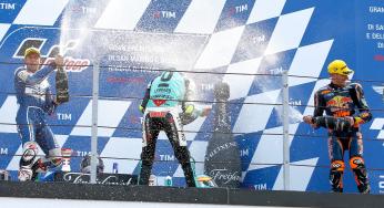 Brad Binder wint Moto3 race in Misano, DNF voor Bo Bendsneyder (audio)