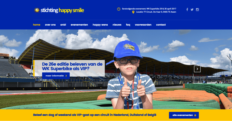 Nieuwe website Stichting Happy Smile
