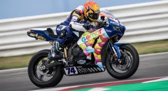 Van Sikkelerus op karakter naar de finish in Misano