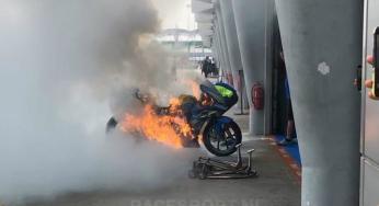Paniek in Sepang: Brand verwoest Suzuki MotoGP fiets Alex Rins