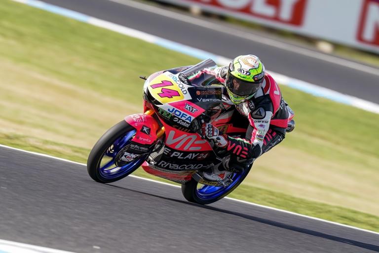 Arbolino leidt koude en gure derde Moto3 vrije training op Phillip Island