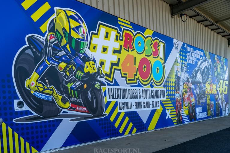 400e Grand Prix start voor Valentino Rossi op Phillip Island