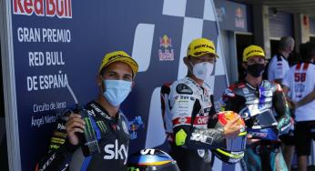 Moto3 pole tijdens Gran Premio Red Bull de España voor Tatsuki Suzuki