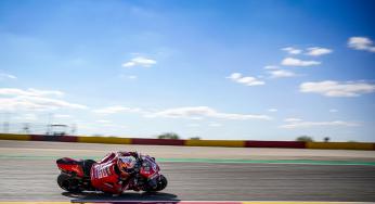 Ducati coureurs geteisterd door kou en stevige wind op Motorland Aragón