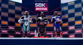 De reacties van Rea, Davies en Razgatlioglu na de zondagraces in Estoril